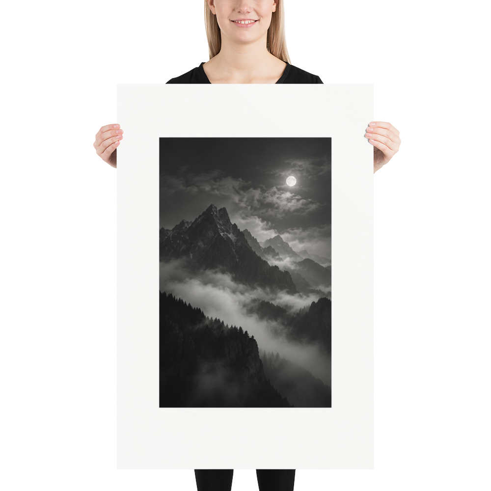 Clouded Summit art poster, 24×36 in — scale-in-room scene