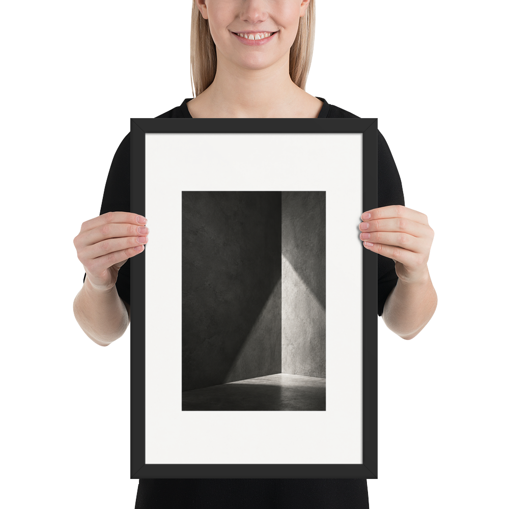 Quiet Geometry | color:black | size:12x18 | view:person