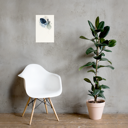Blue Echo art poster | size:12x18 | view:lifestyle