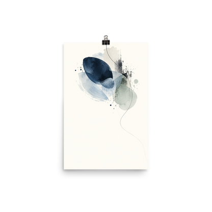 Blue Echo art poster | size:12x18 | view:product
