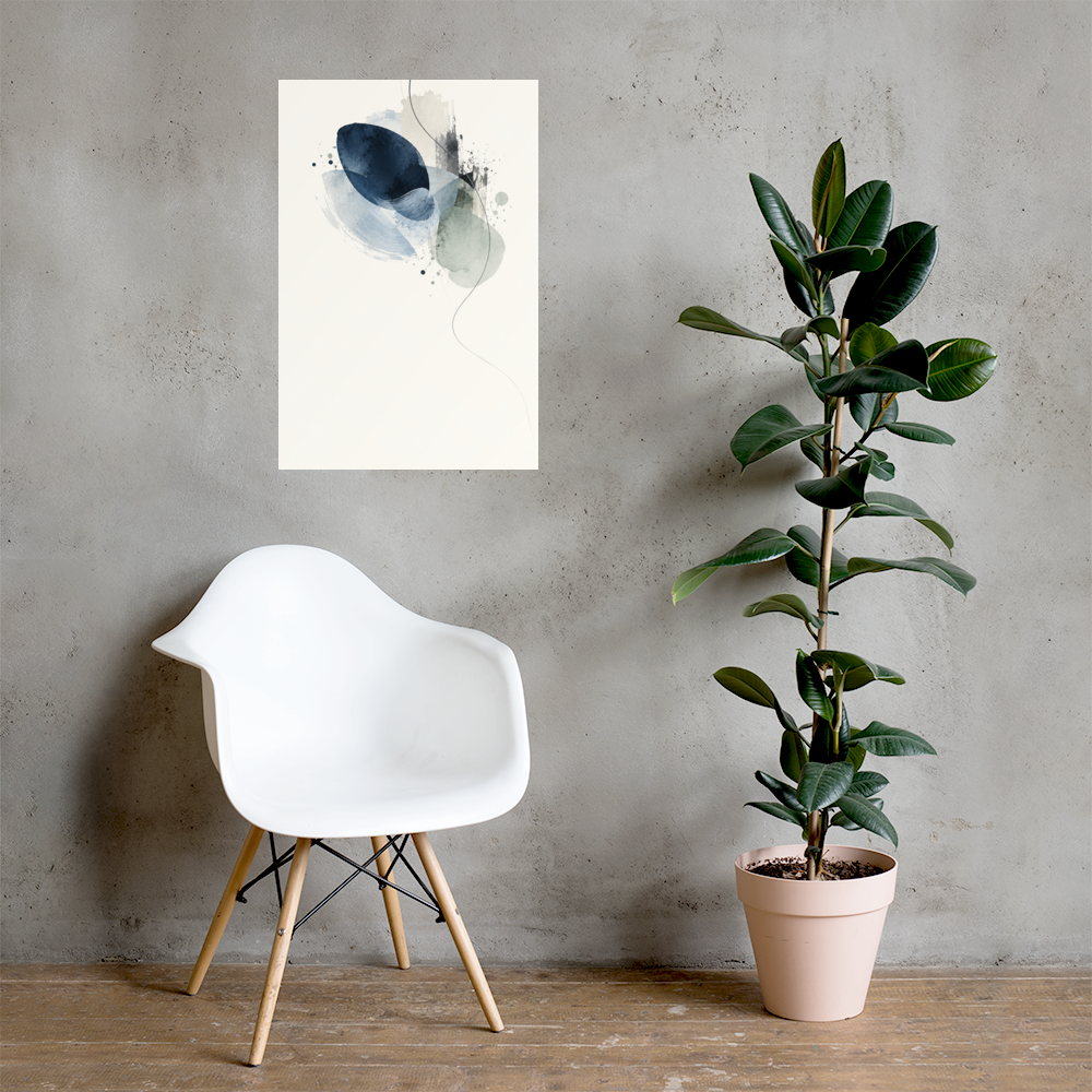 Blue Echo art poster | size:20x30 | view:lifestyle