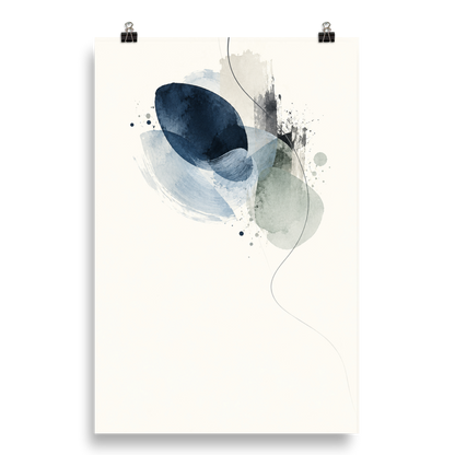 Blue Echo art poster | size:20x30 | view:product