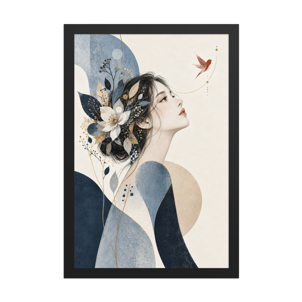 Blue Reverie | color:black | size:12x18 | view:front
