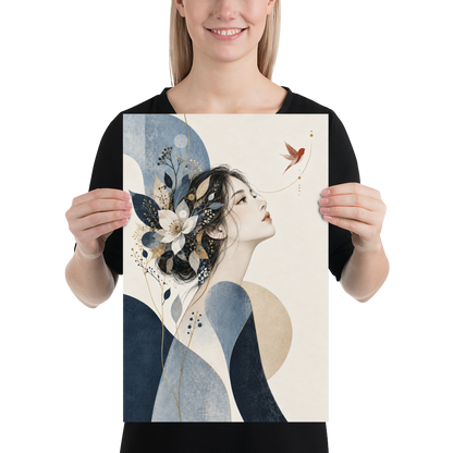 Blue Reverie art poster | size:12x18 | view:person