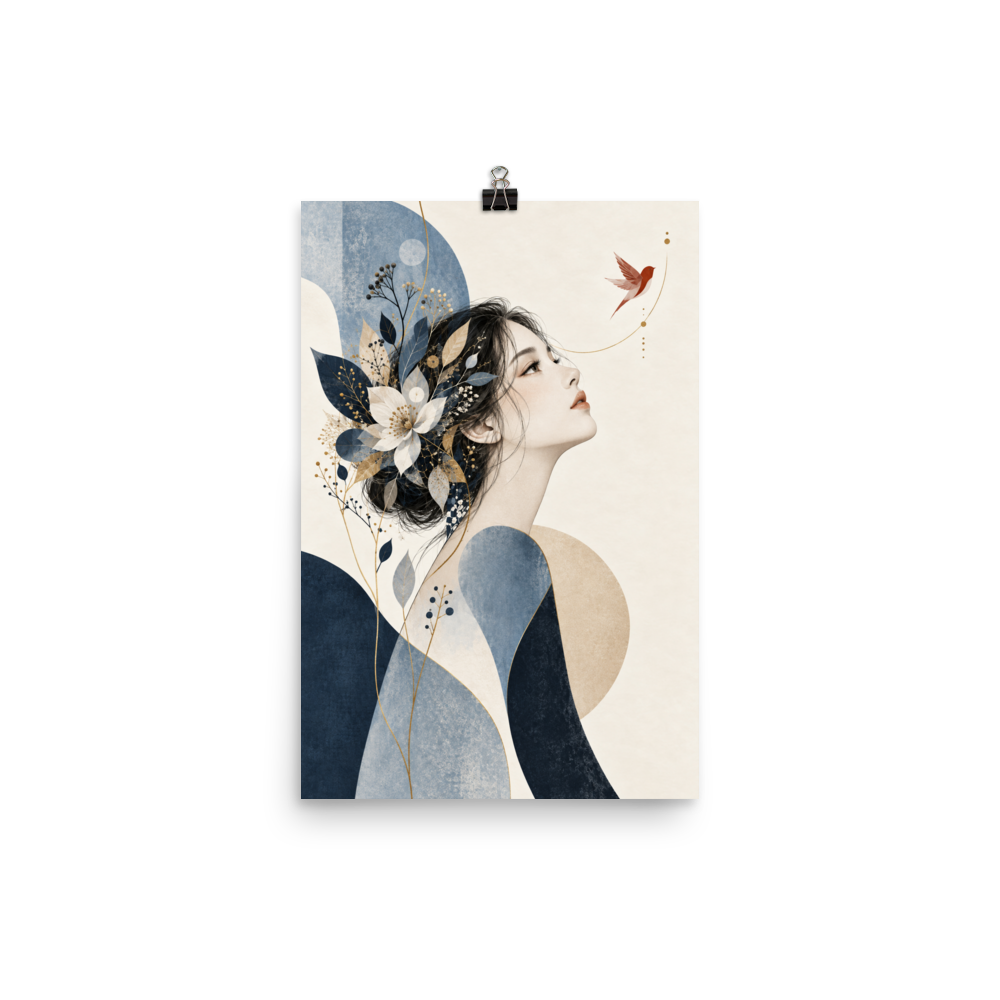 Blue Reverie art poster | size:12x18 | view:product