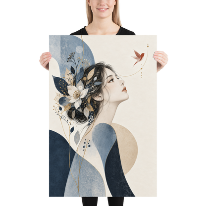 Blue Reverie art poster | size:24x36 | view:person