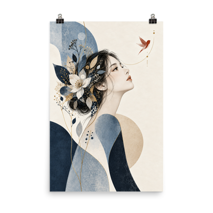 Blue Reverie art poster | size:24x36 | view:product