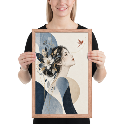 Blue Reverie | color:red-oak | size:12x18 | view:person