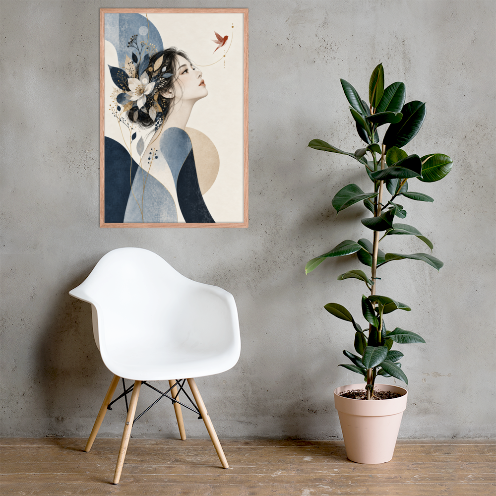 Blue Reverie | color:red-oak | size:24x36 | view:lifestyle