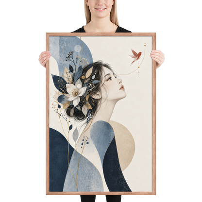 Blue Reverie | color:red-oak | size:24x36 | view:person