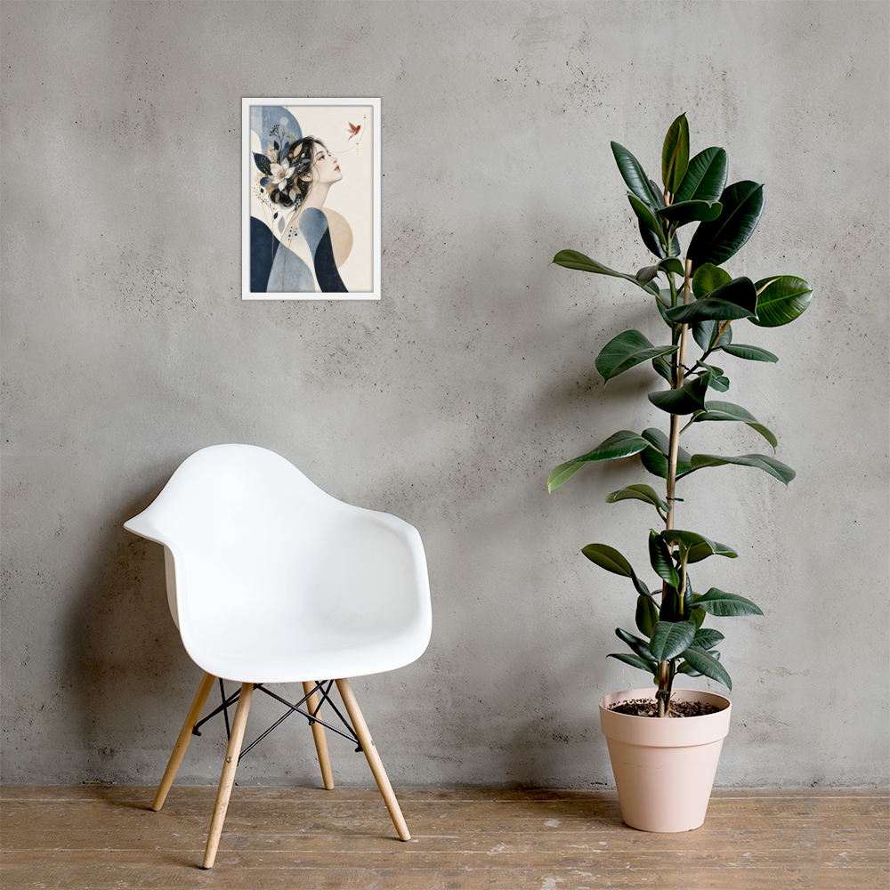 Blue Reverie | color:white | size:12x18 | view:lifestyle