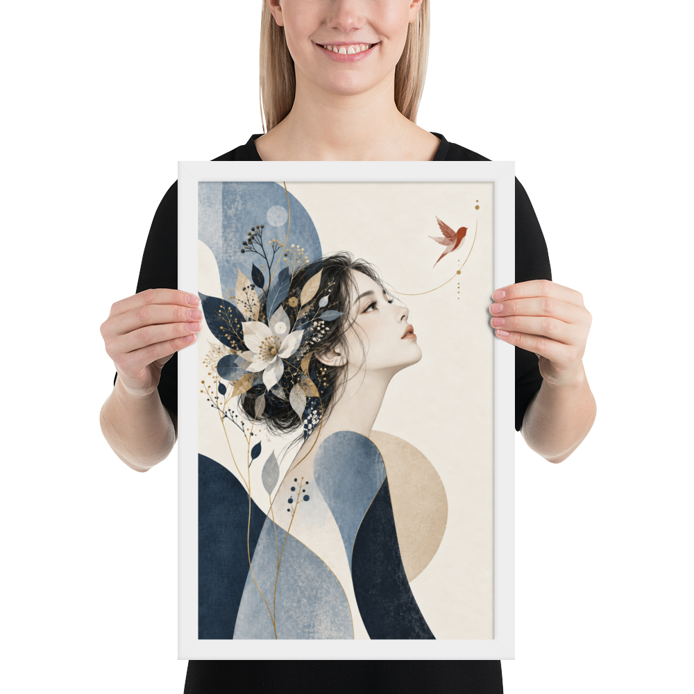 Blue Reverie | color:white | size:12x18 | view:person