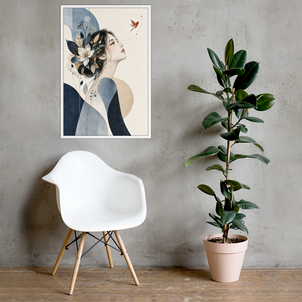 Blue Reverie | color:white | size:24x36 | view:lifestyle