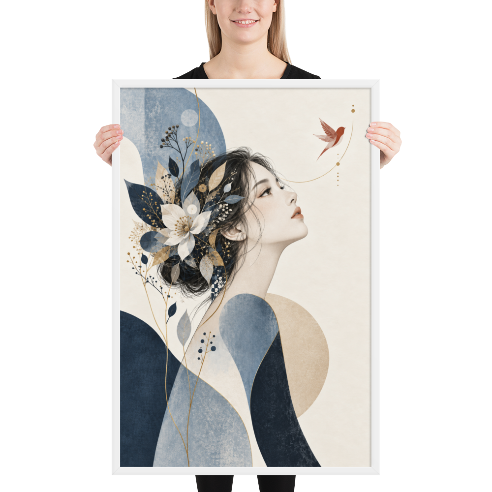 Blue Reverie | color:white | size:24x36 | view:person