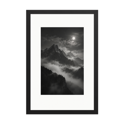 Clouded Summit | color:black | size:12x18 | view:front