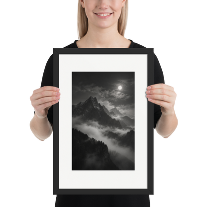 Clouded Summit | color:black | size:12x18 | view:person