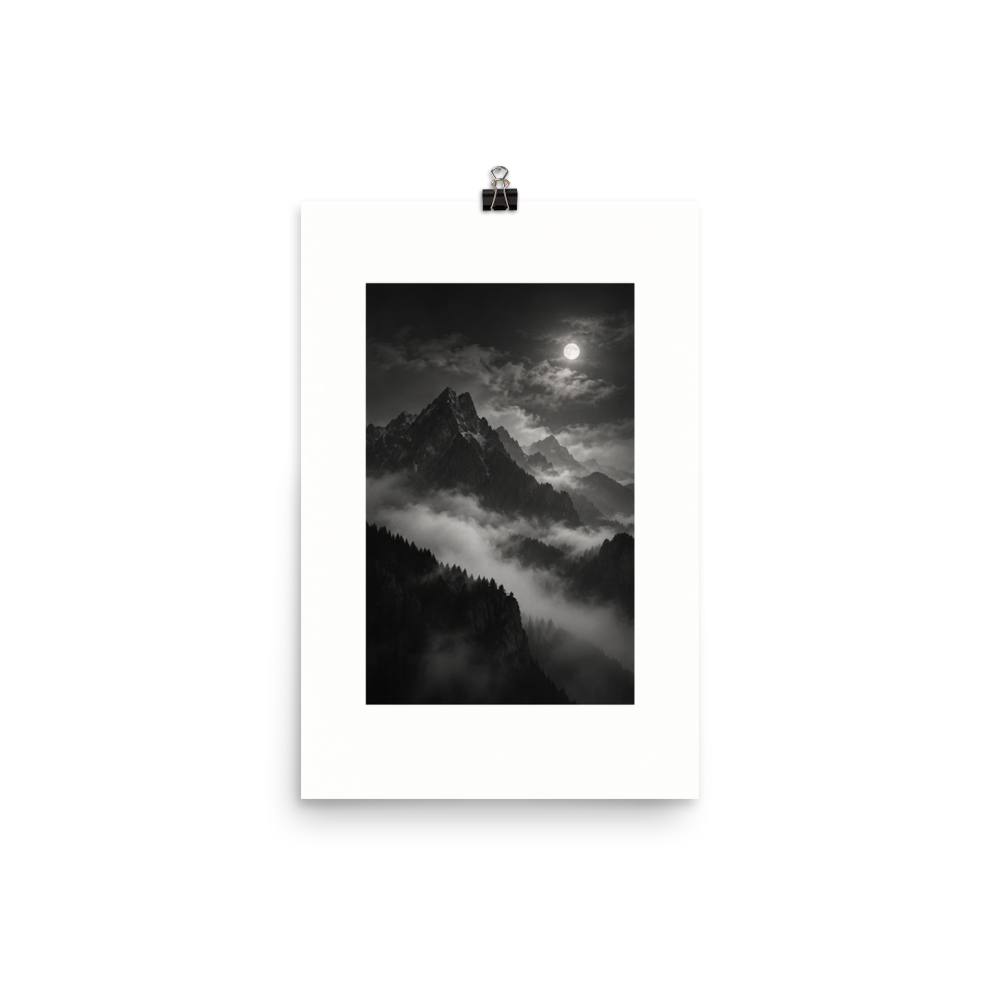 Clouded Summit art poster, 12×18 in — clean front view