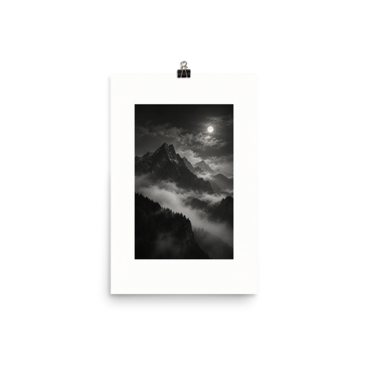 Clouded Summit art poster, 12×18 in — clean front view