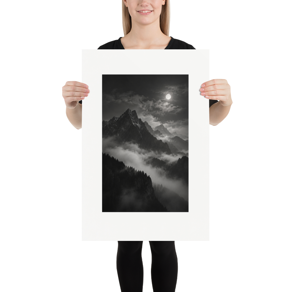Clouded Summit art poster, 20×30 in — scale-in-room scene