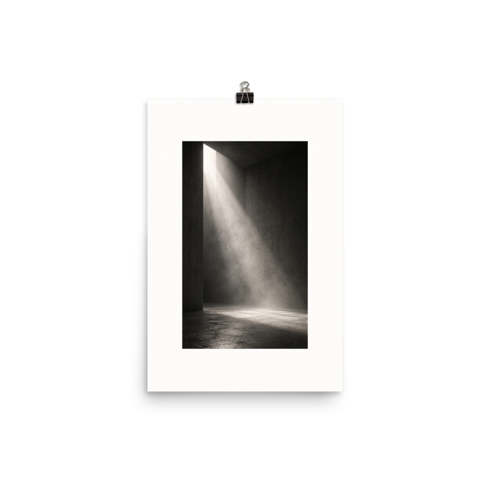 Falling Light art poster, 12×18 in — clean front view
