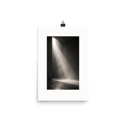Falling Light art poster, 12×18 in — clean front view
