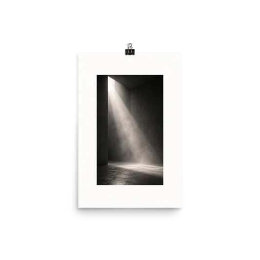 Falling Light art poster, 12×18 in — clean front view
