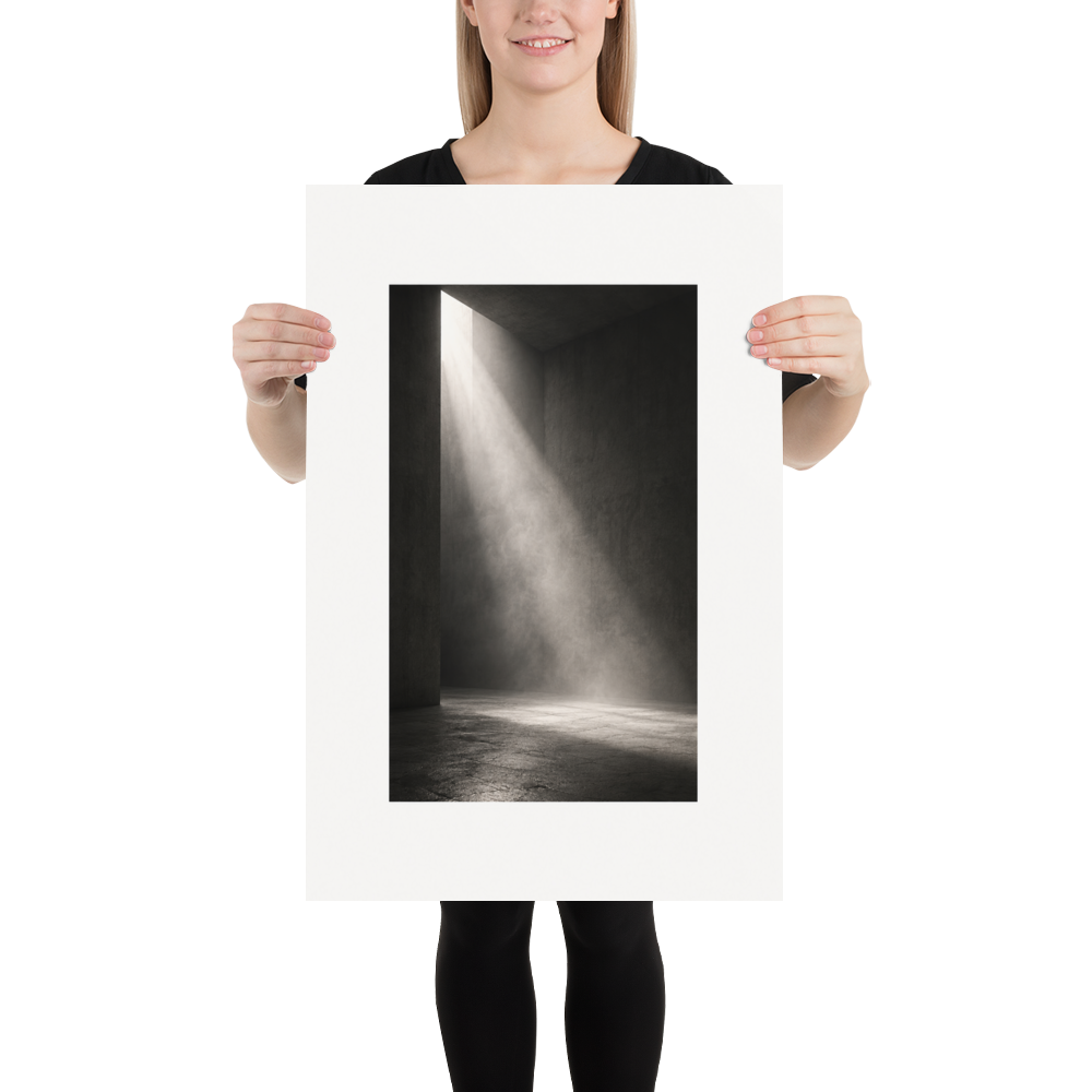 Falling Light art poster, 20×30 in — scale-in-room scene