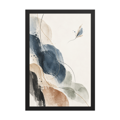 Indigo Drift | color:black | size:12x18 | view:front