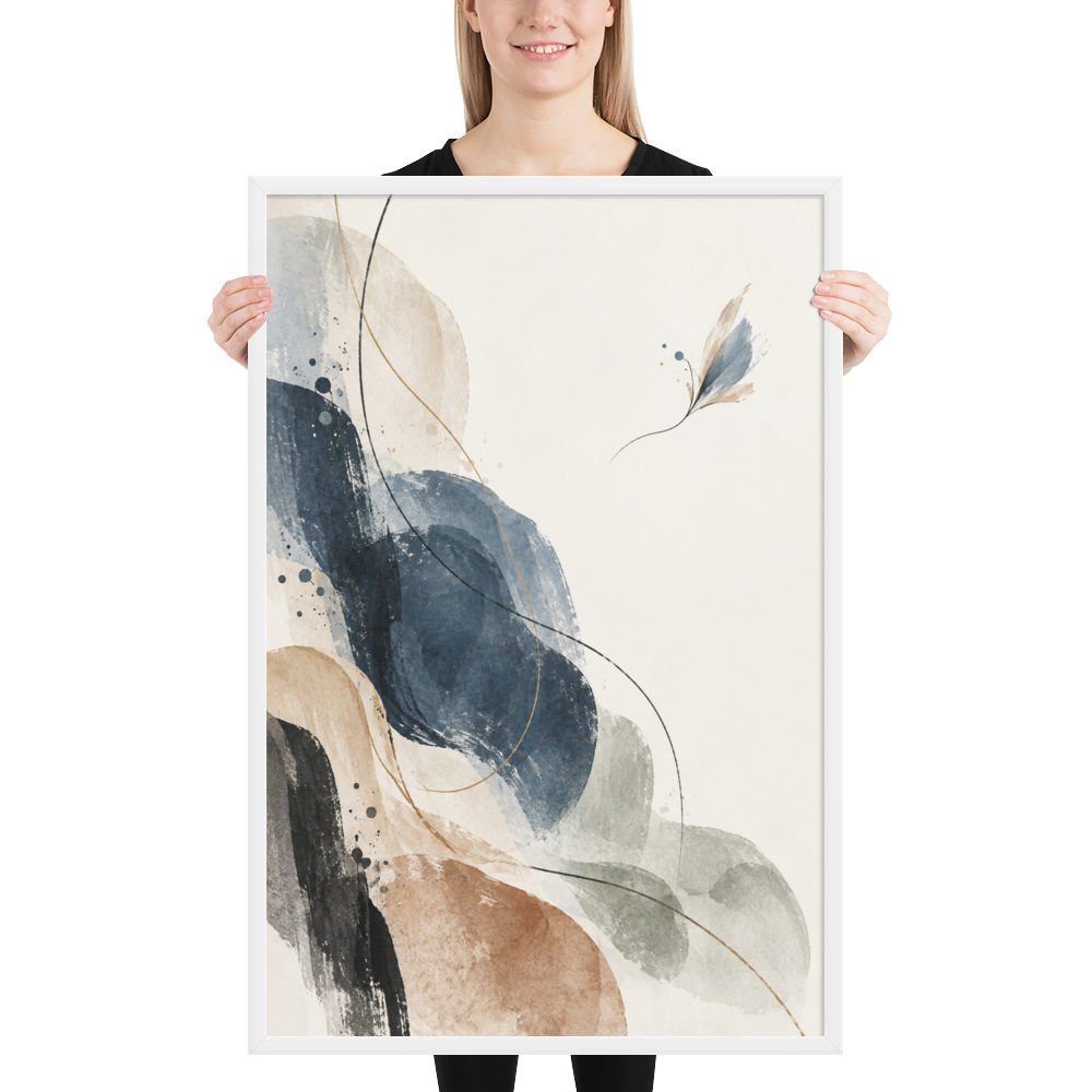Indigo Drift | color:white | size:24x36 | view:person