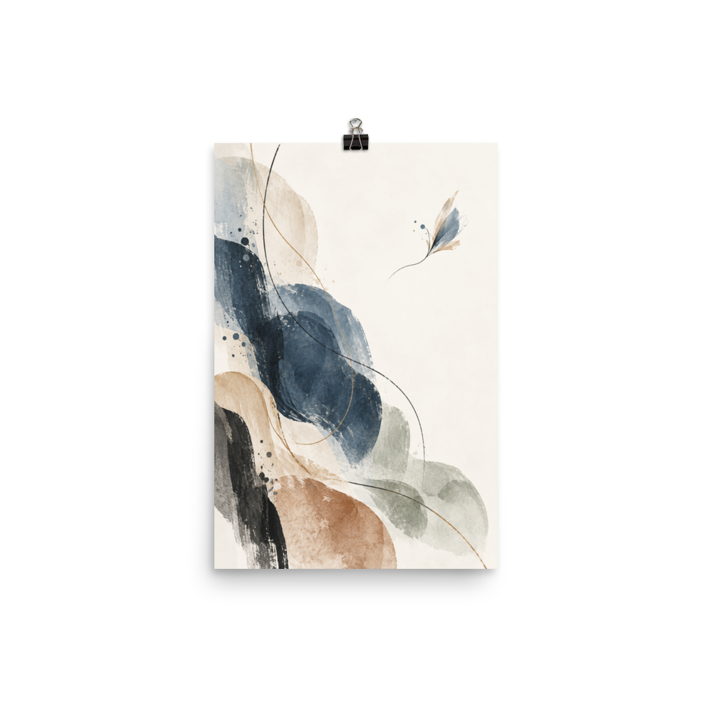 Indigo Drift art poster | size:12x18 | view:product