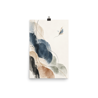 Indigo Drift art poster | size:12x18 | view:product