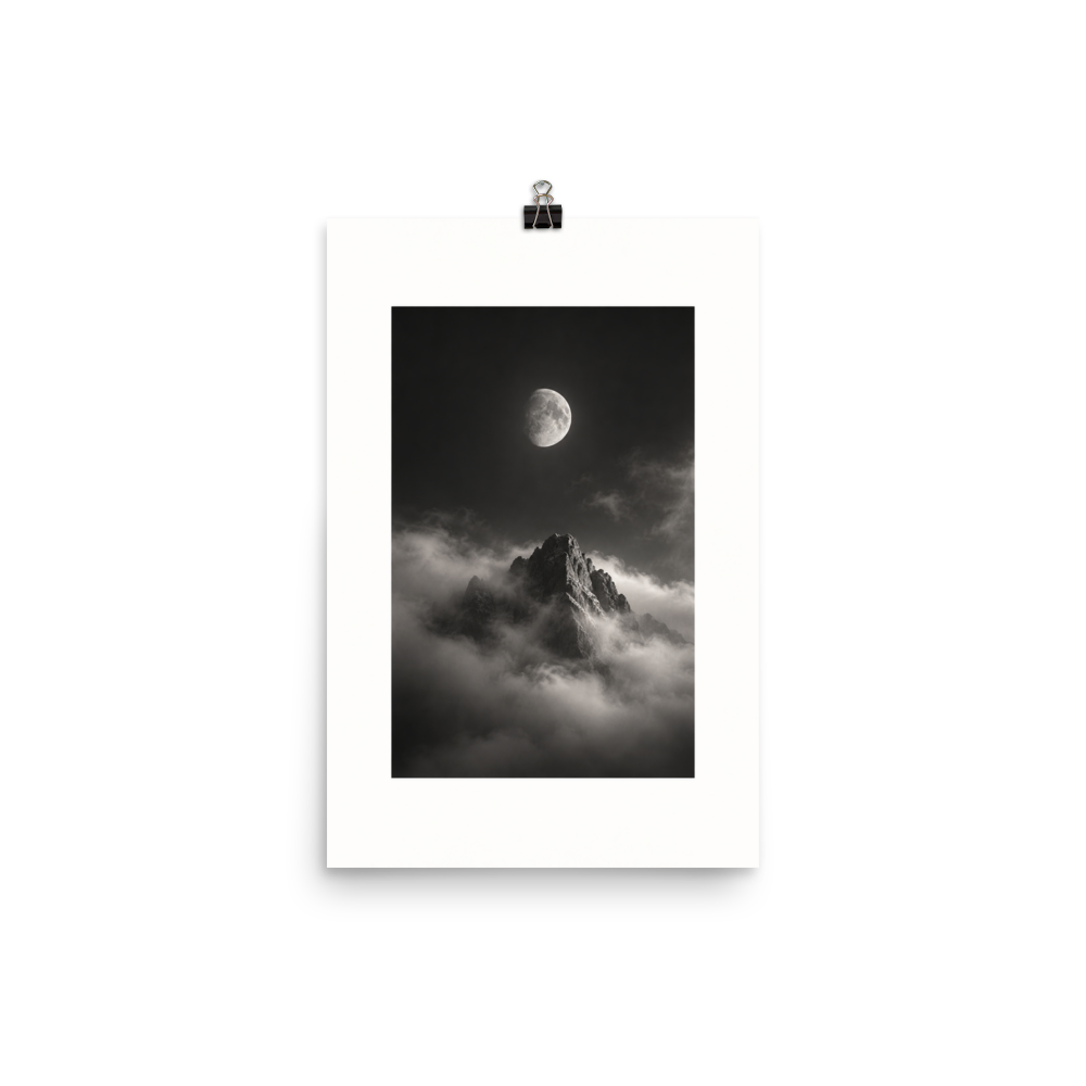 Lunar Peak art poster, 12×18 in — clean front view