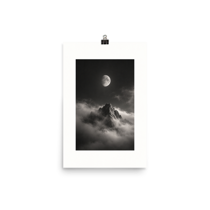 Lunar Peak art poster, 12×18 in — clean front view