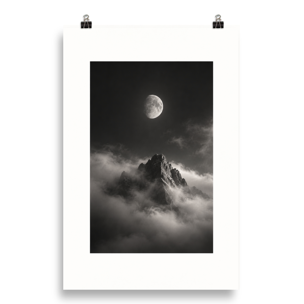 Lunar Peak art poster, 20×30 in — clean front view