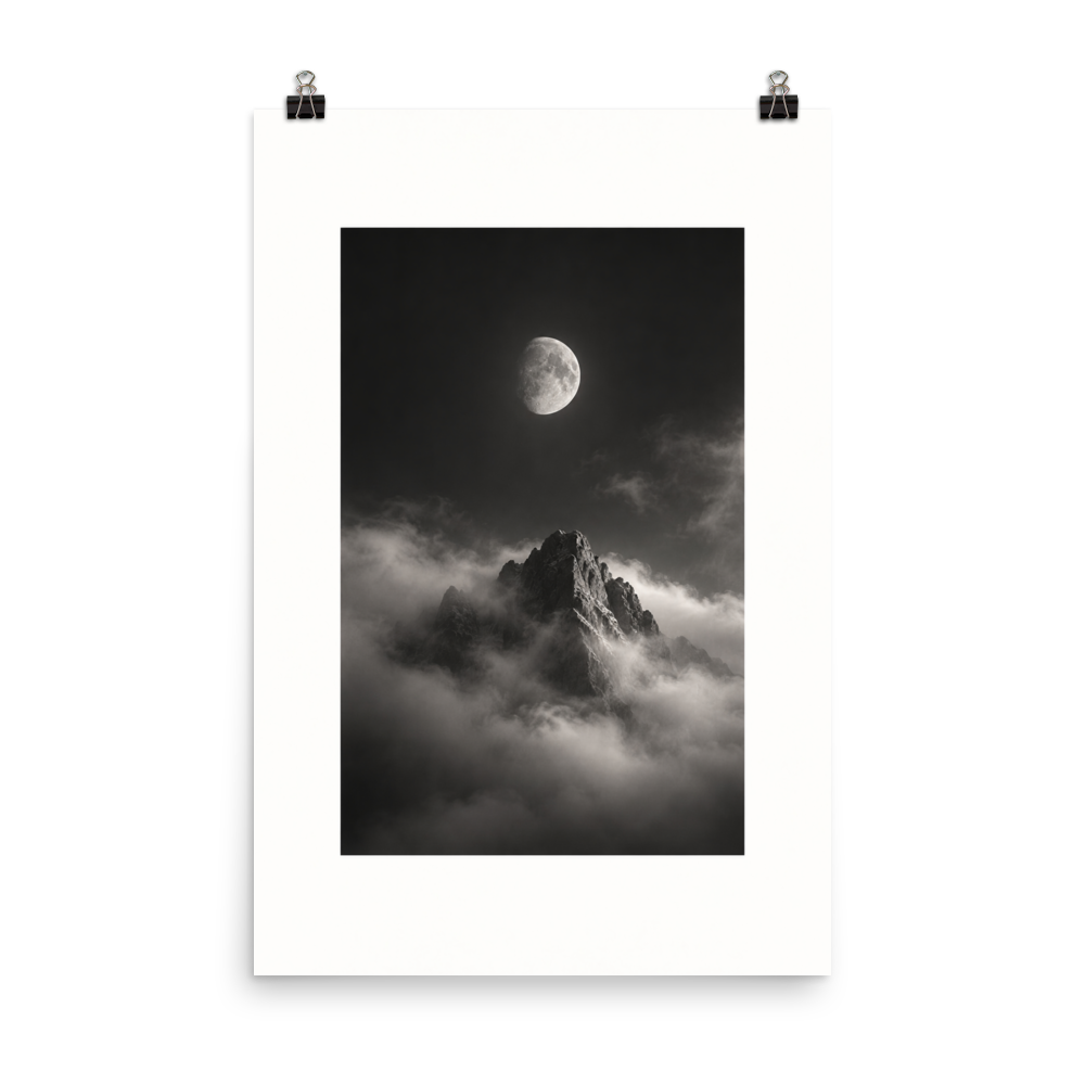 Lunar Peak art poster, 24×36 in — clean front view