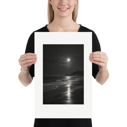Lunar Tide art poster, 12×18 in — scale-in-room scene