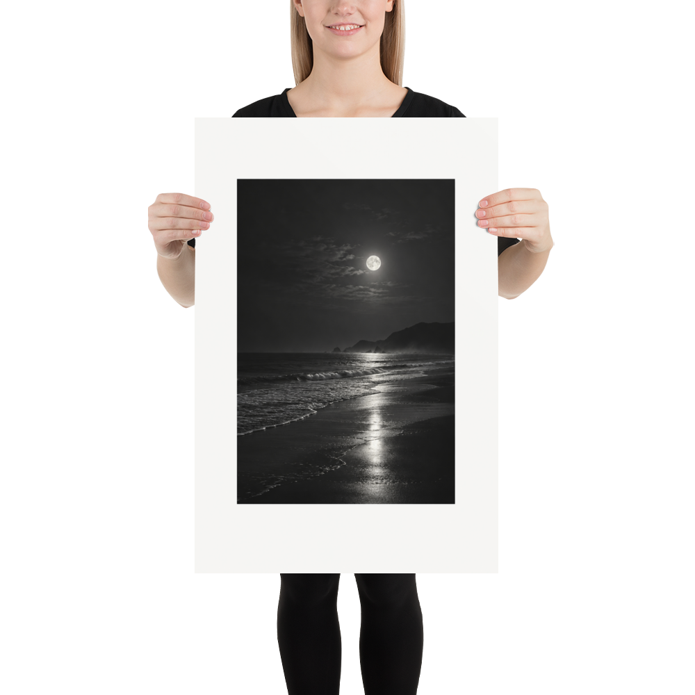 Lunar Tide art poster, 20×30 in — scale-in-room scene
