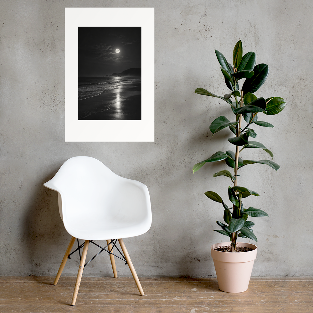 Lunar Tide art poster, 24×36 in — interior scene