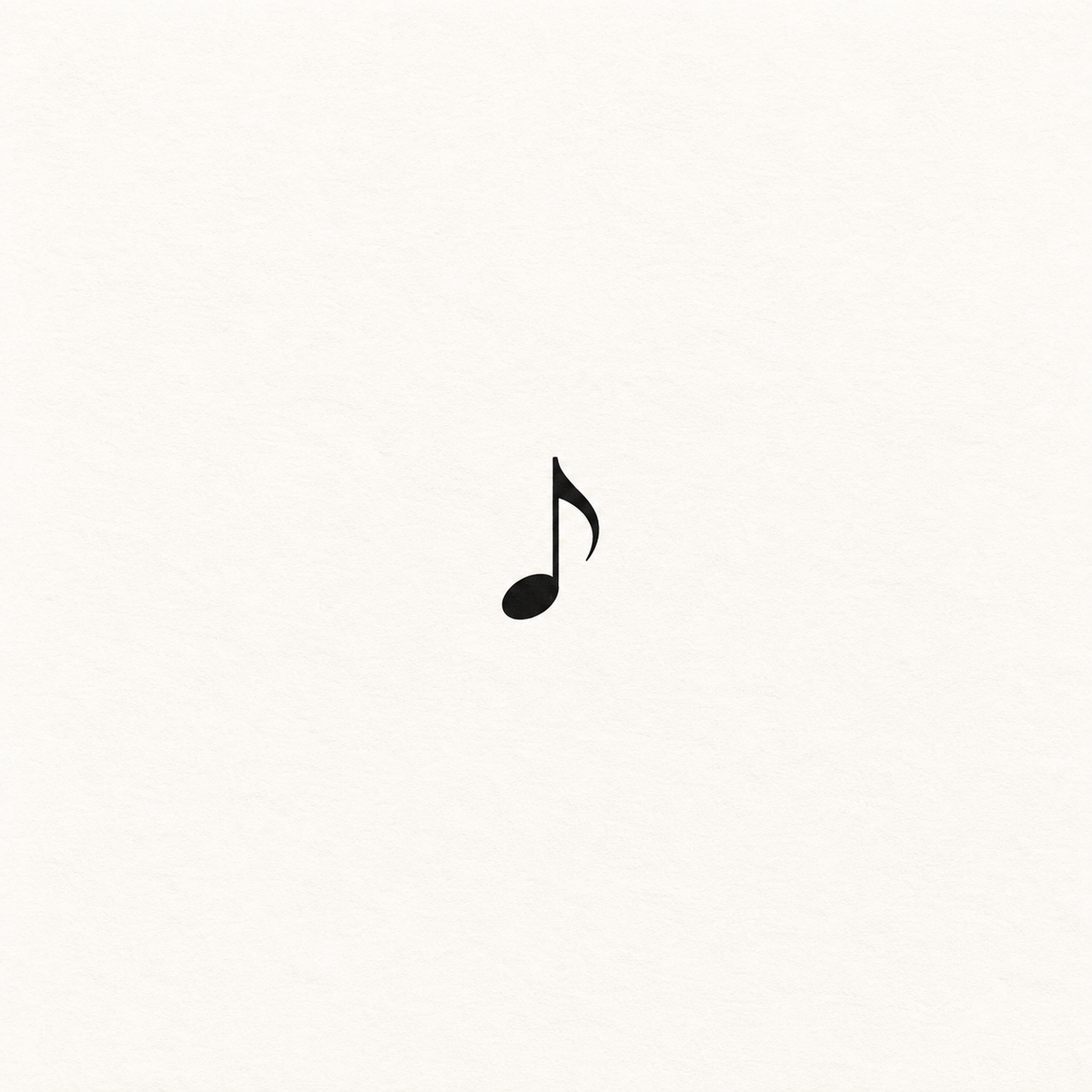 Minimal music note artwork for The Quiet After the Storm