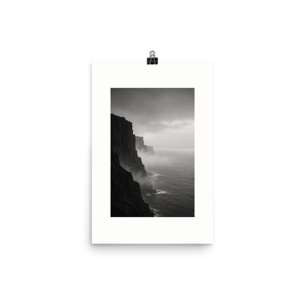 Misty Coast art poster, 12×18 in — clean front view