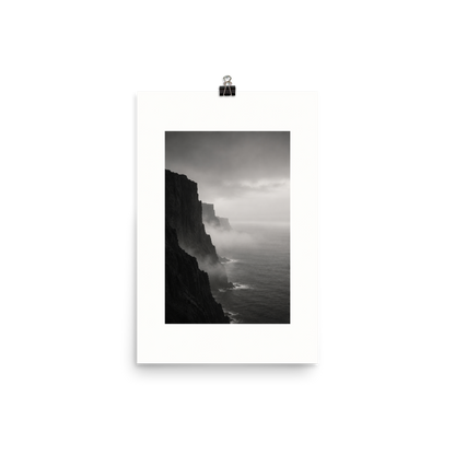 Misty Coast art poster, 12×18 in — clean front view
