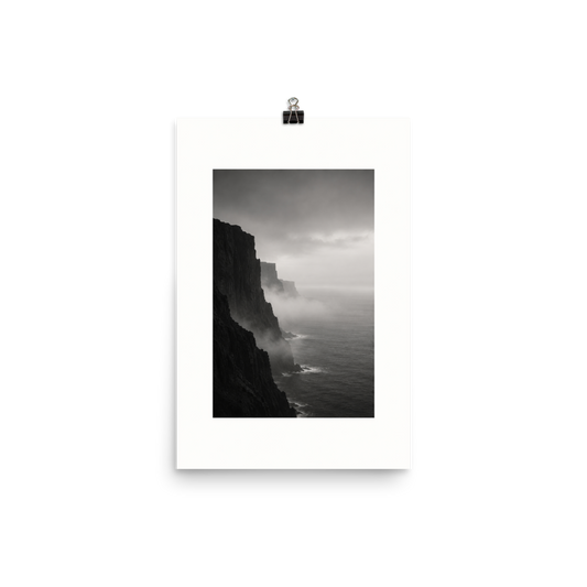 Misty Coast art poster, 12×18 in — clean front view