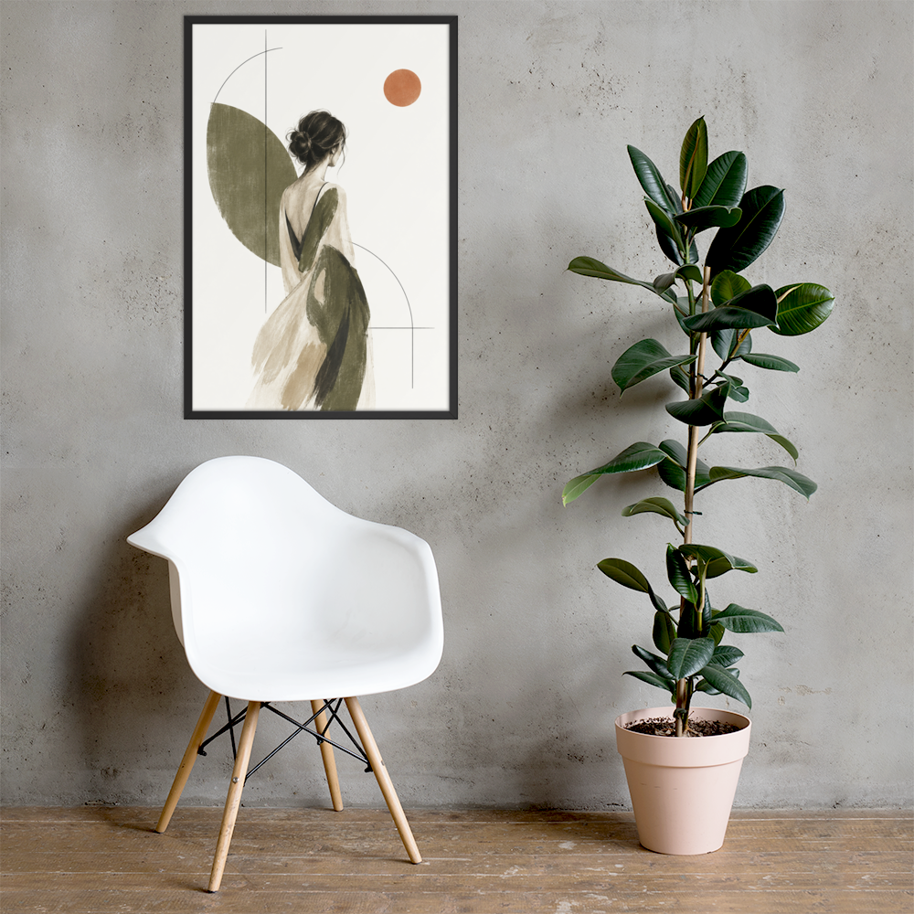 Olive Solitude | color:black | size:24x36 | view:lifestyle