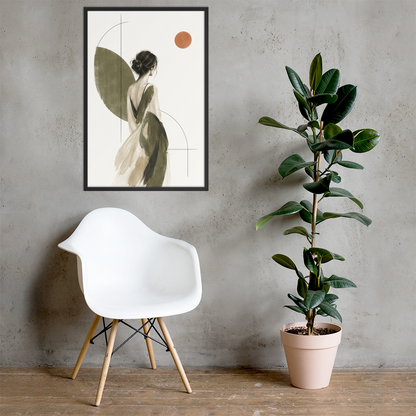 Olive Solitude | color:black | size:24x36 | view:lifestyle