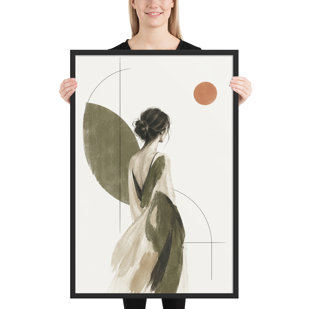 Olive Solitude | color:black | size:24x36 | view:person
