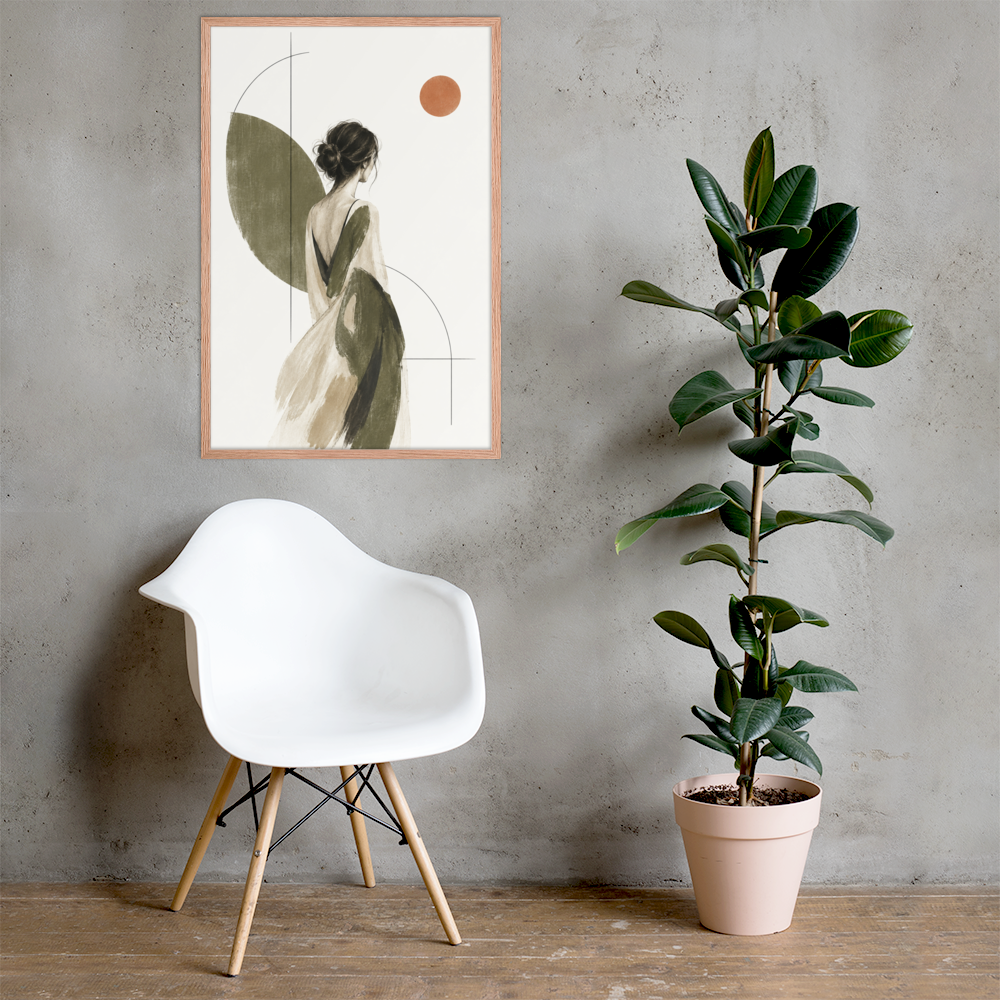 Olive Solitude | color:red-oak | size:24x36 | view:lifestyle