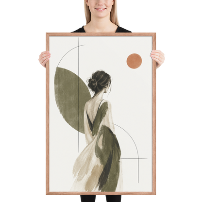 Olive Solitude | color:red-oak | size:24x36 | view:person