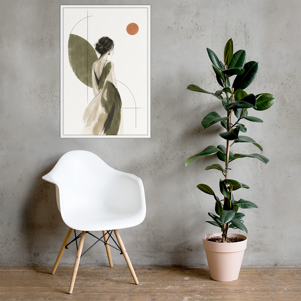 Olive Solitude | color:white | size:24x36 | view:lifestyle