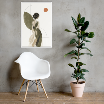 Olive Solitude | color:white | size:24x36 | view:lifestyle