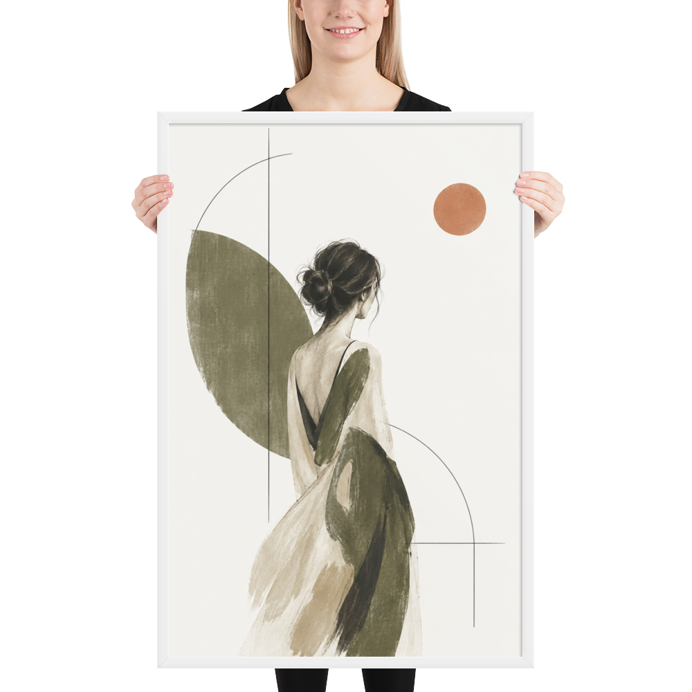 Olive Solitude | color:white | size:24x36 | view:person